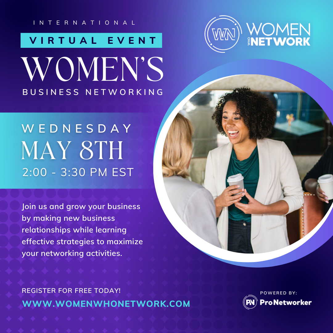 women who network virtual global business networking event